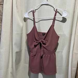 SHEIN Mauve Tie-Front Camisole